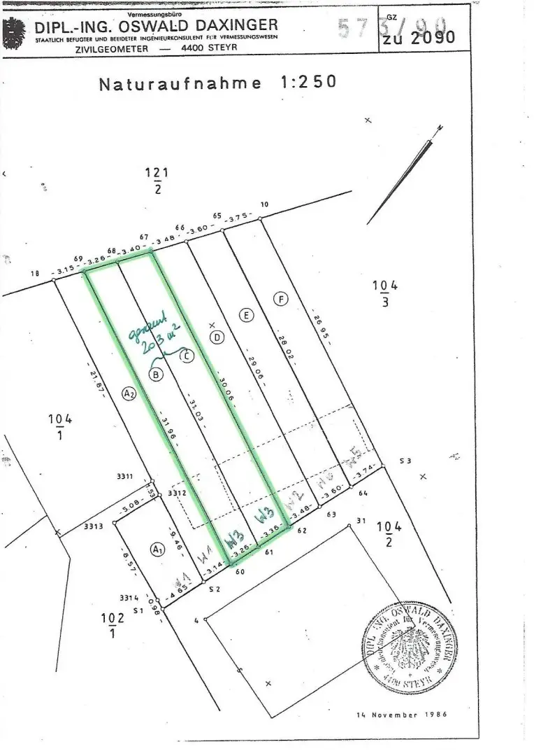 Lageplan Grundstück
