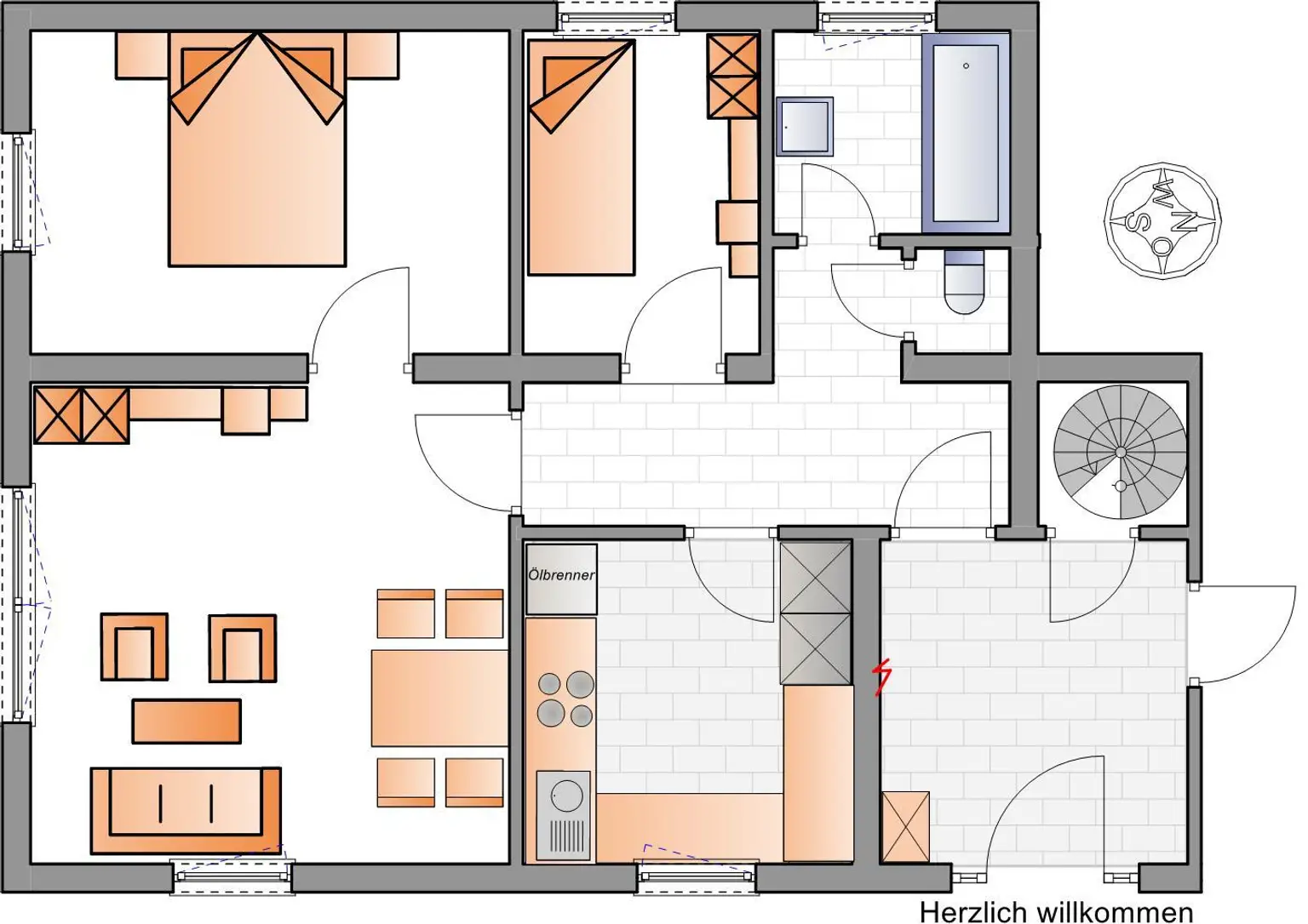Eine Gartenwohnung mit 3 Zimmer zur Miete zwischen Scharnstein und Grünau.