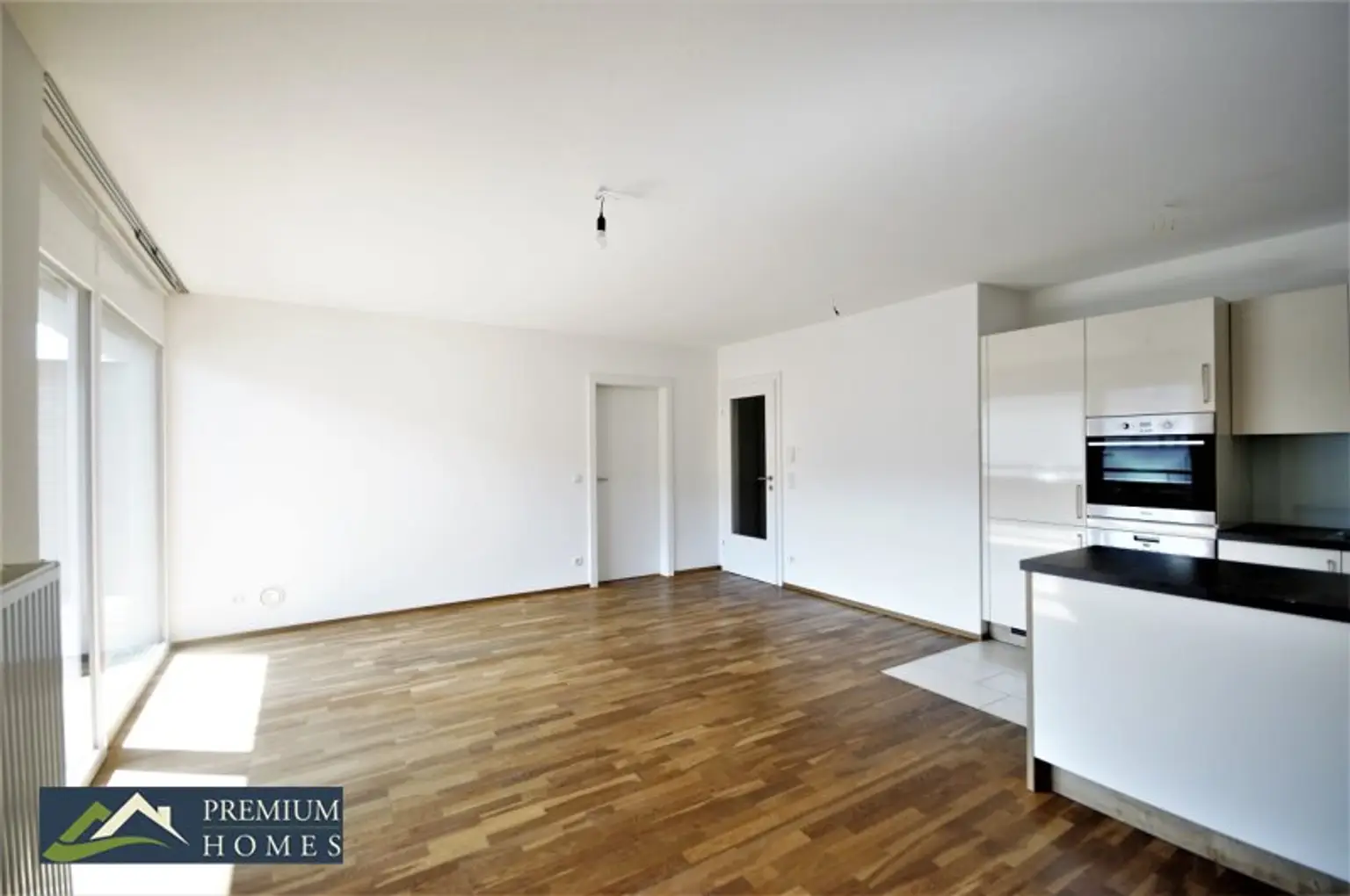 Mietwohnung Kundl: K1 _Der Gipfel des Wohnens Top 5_ 59,37 m²_Wohnzimmer mit Küche