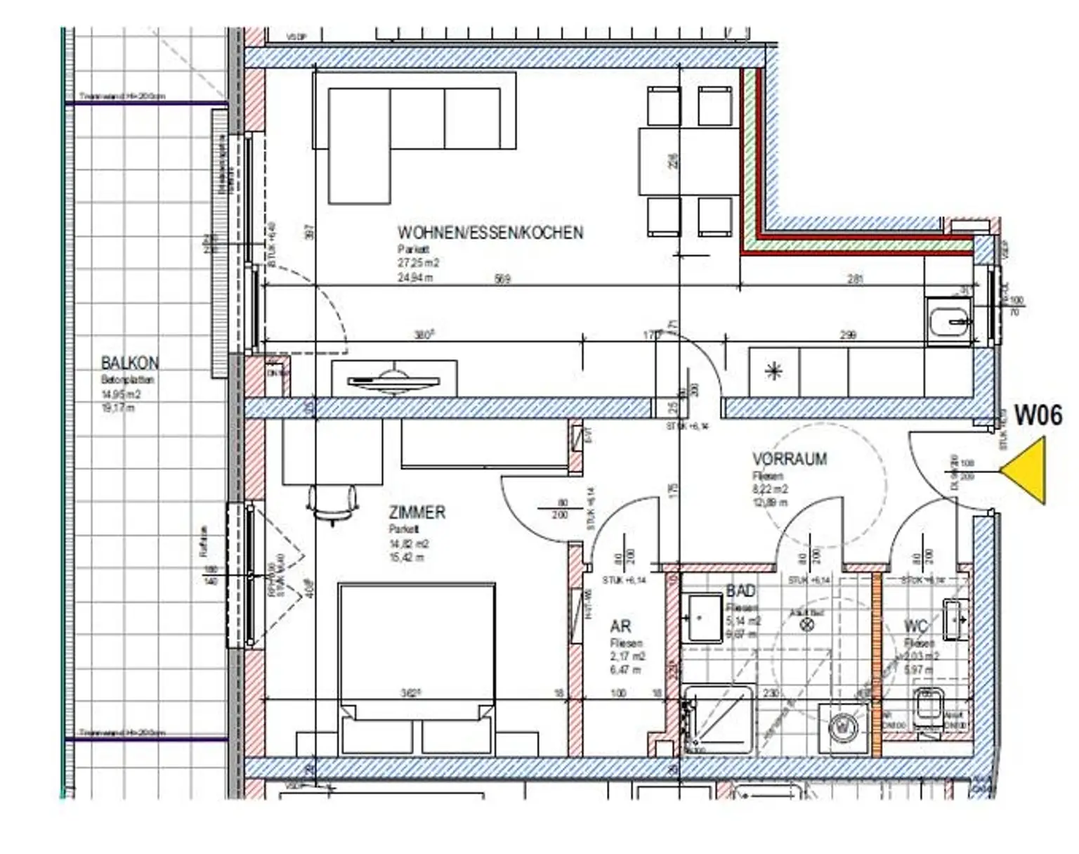 Helle 2 Zimmer Wohnung mit Balkon in der Urfahraner Leonfeldner Straße