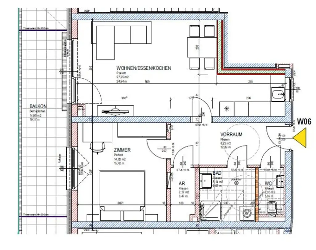 Helle 2 Zimmer Wohnung mit Balkon in der Urfahraner Leonfeldner Straße