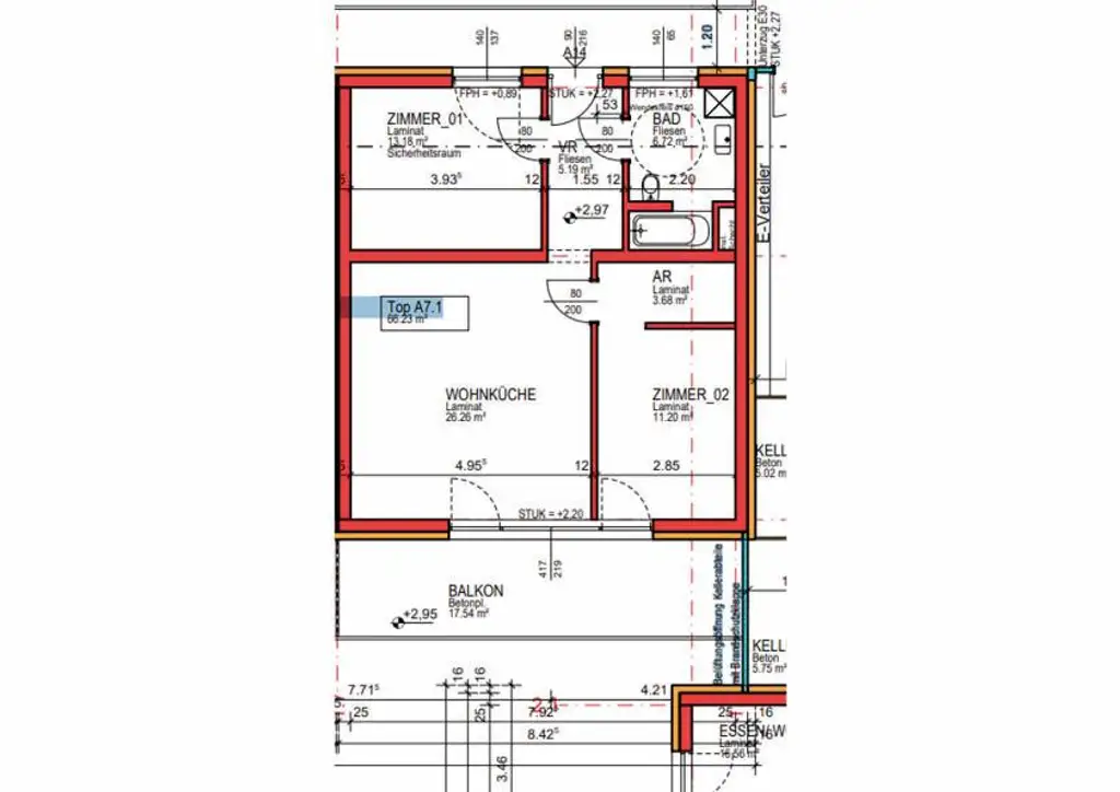 Zentrumsnahe 3-Zimmer-Wohnung mit Küche und 2 Tiefgaragenplätzen!