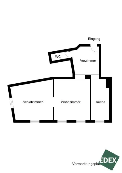 Sanierungsobjekt mit Parkblick – 2 Zimmer in 1140 Wien