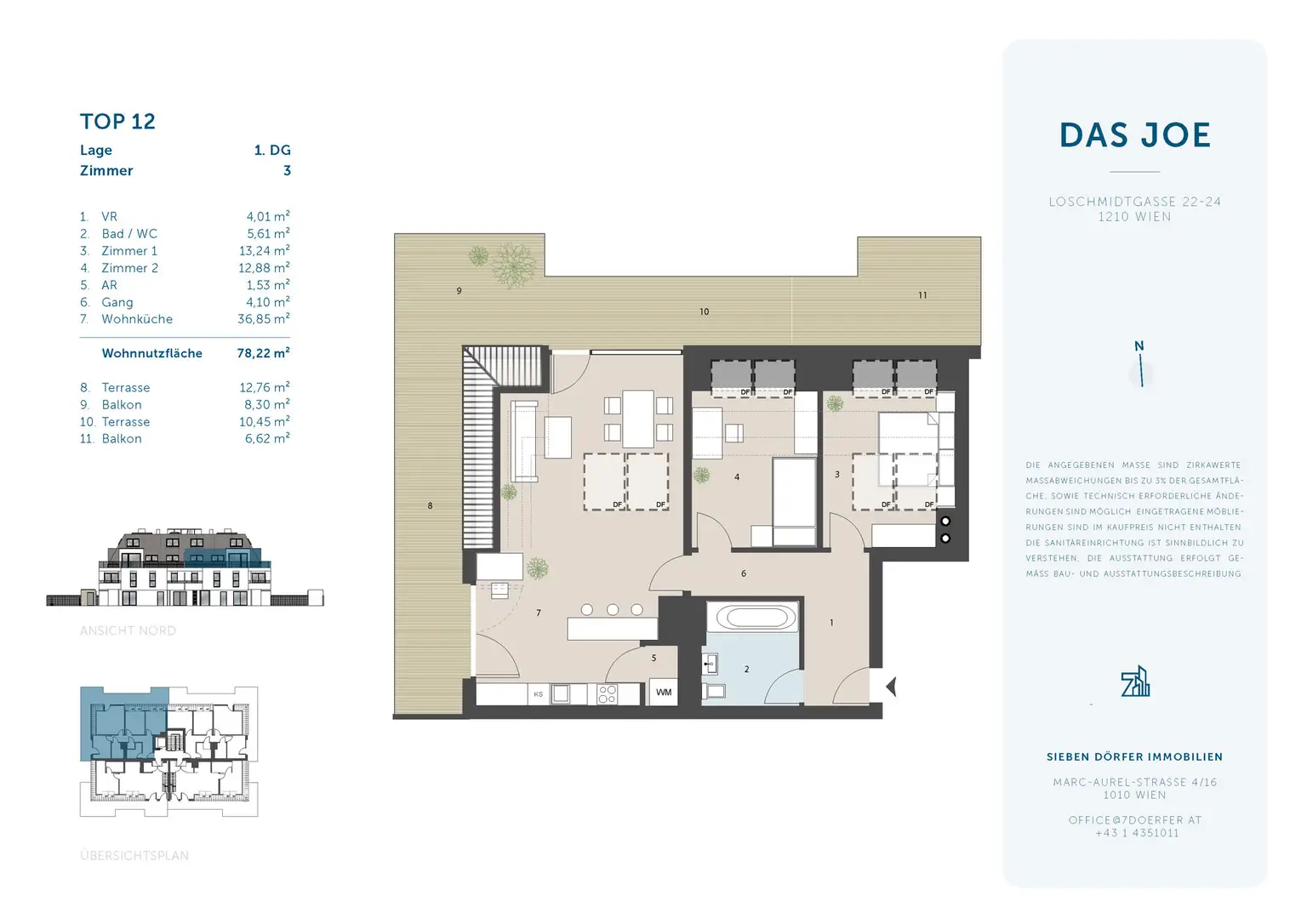 3 Zimmer Dachgeschoß-Wohnung mit Terrasse | Provisionsfrei!