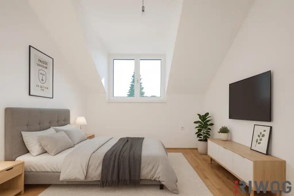 Erstbezug nach Errichtung | 3-Zimmer Dachgeschosswohnung mit Balkon in ruhigen Innenhof | PKW-Abstellplatz | fertiggestellt & bezugsbereit