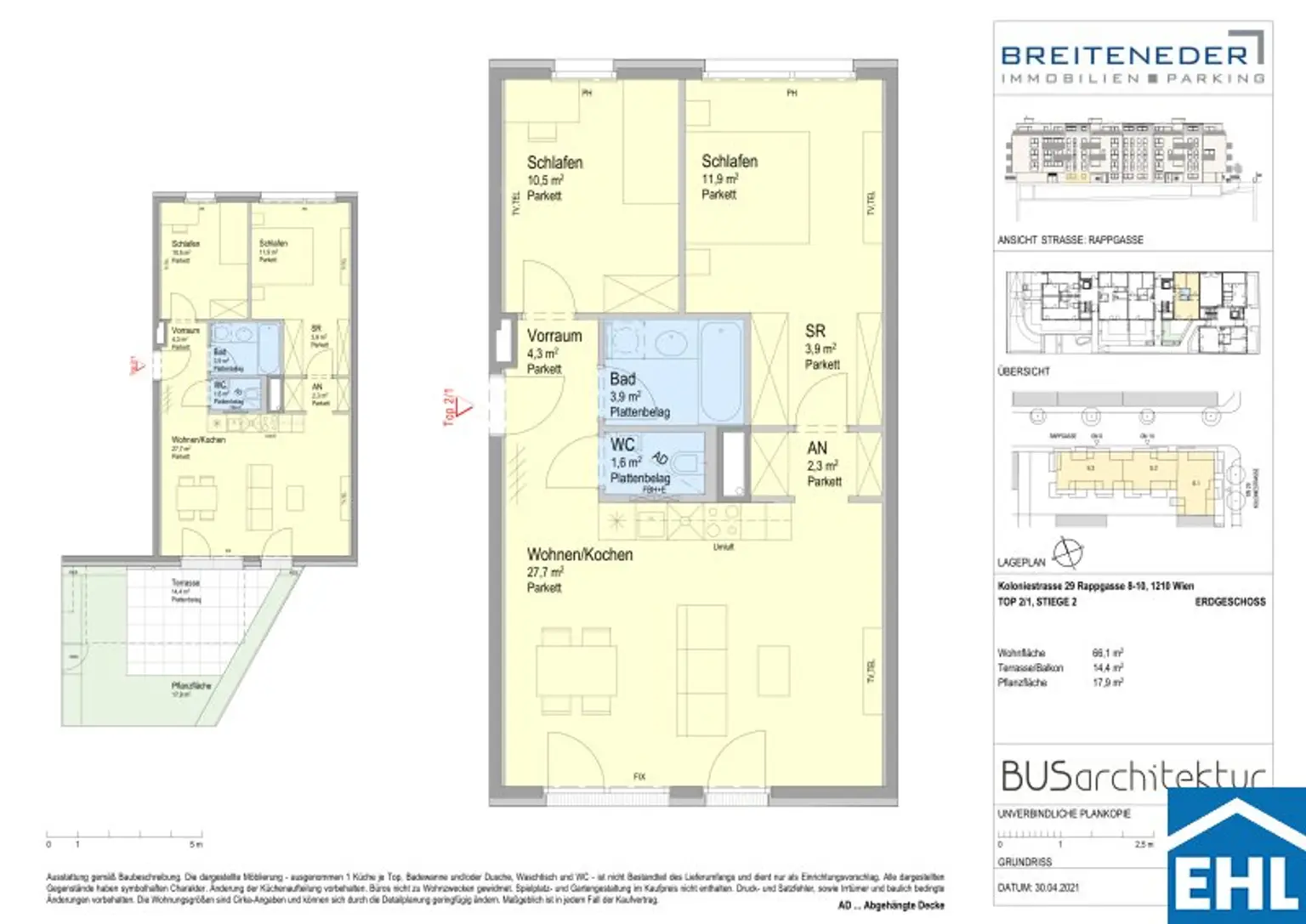 Moderne 3 Zimmergartenwohnung nahe Trillerpark