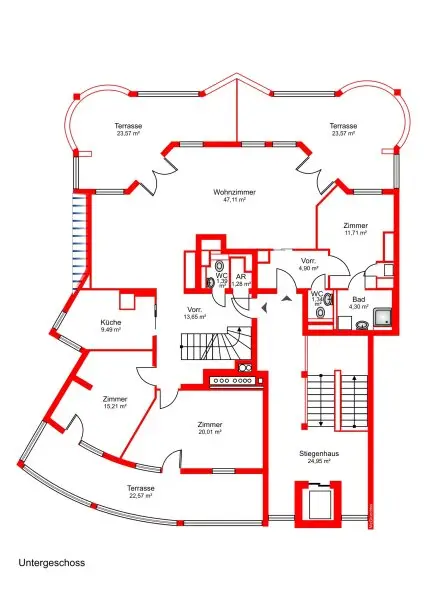 Sonnige 6-Zimmer-Terrassenwohnung mit 2 Garagenplätzen! | auch auf 2 Wohnungen teilbar!
