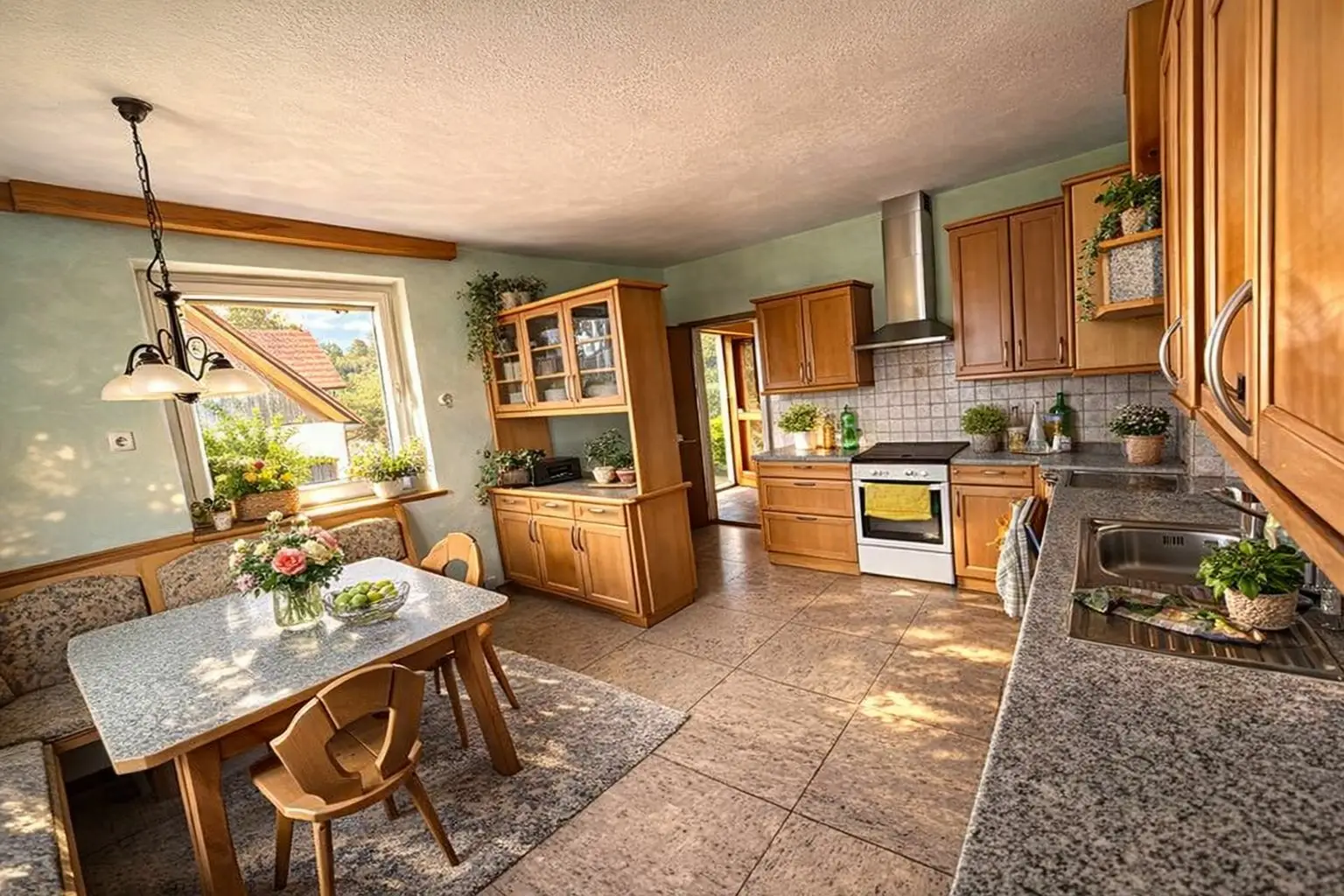 **Im Hügelland mit Fernblick: Einfamilienhaus mit Wäldchen, Nebengebäude & 2 Garagen**