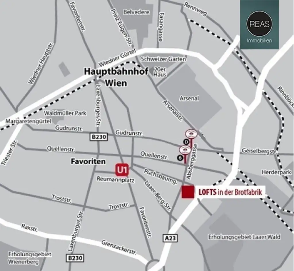 Sehr gut ausgestattetes Loft mit 2 Terrassen in der Brotfabrik Wien!