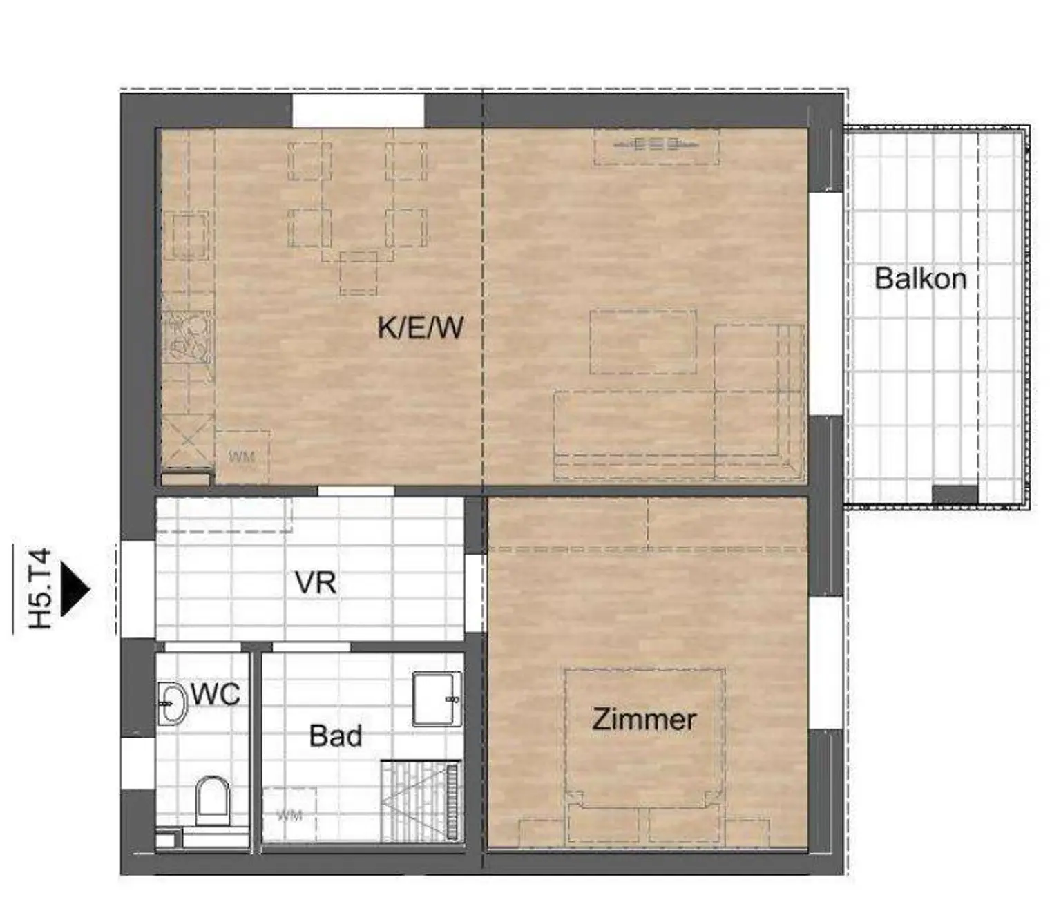 Neubau Balkonwohnung in Werndorf in Ruhelage/ Haus 5 Top 4