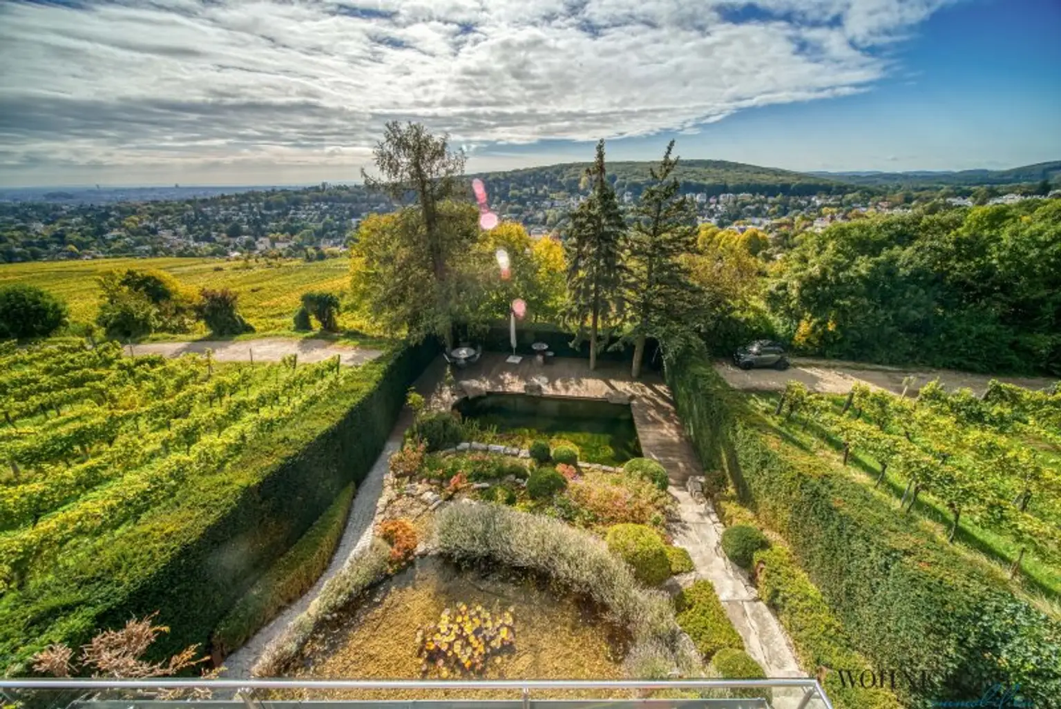 Exklusives Traumhaus zur Miete mit Panoramablick auf die Weinberge