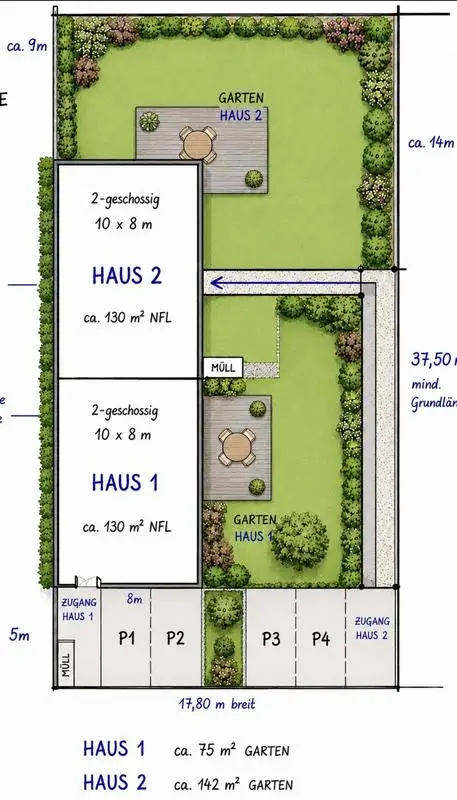 Bebauungsvorschlag - DHH