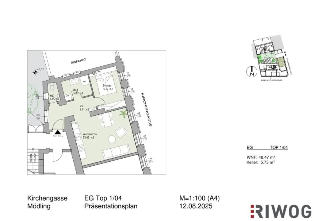 ENTZÜCKENDE 2 ZIMMER II PRESTIGE UND ELEGANZ II WOHNEN IM DENKMALGESCHÜTZEN MÖDLINGER STADTJUWEL II FUSSGÄNGERZONE