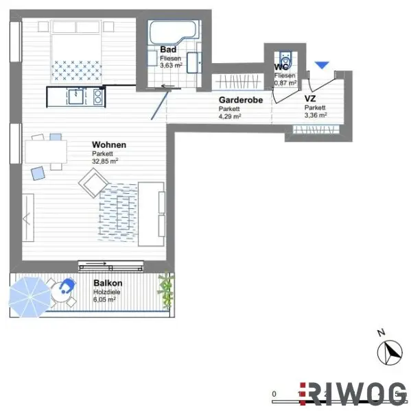 **Architekten Dachloft mit Balkon, Hochwertiger Ausstattung und SÜD-OST Ausrichtung**
