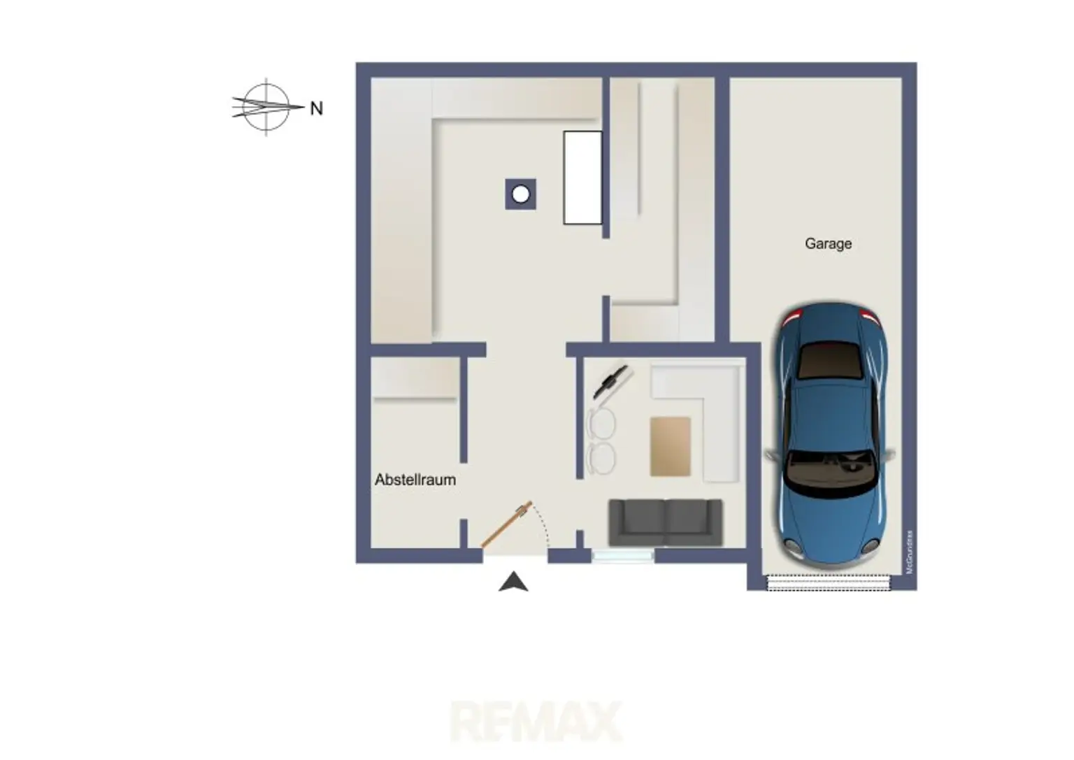 Plan Unausgebautes Untergeschoss (Keller)