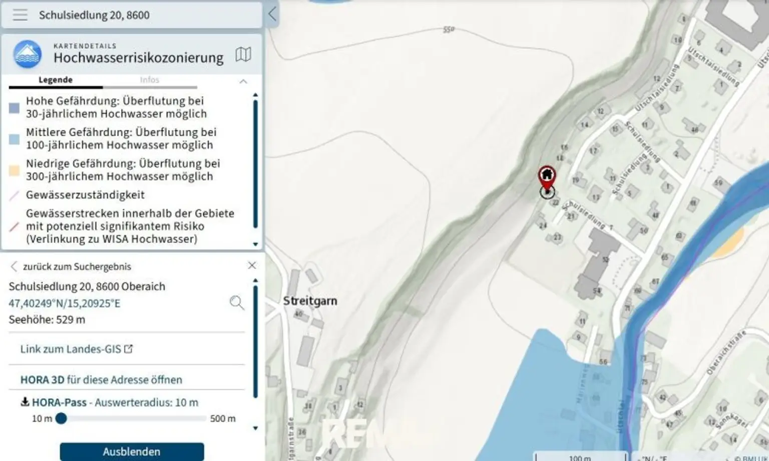 keine Hochwasserzone