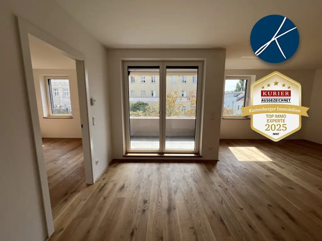 *Superprojekt: ''Über den Baumwipfeln" Top 44 Erstklassige 2-Zimmer Loggia-Wohnung + TRAUMHAFTE SÜDAUSRICHTUNG mit Blick auf die Kastanienbäume