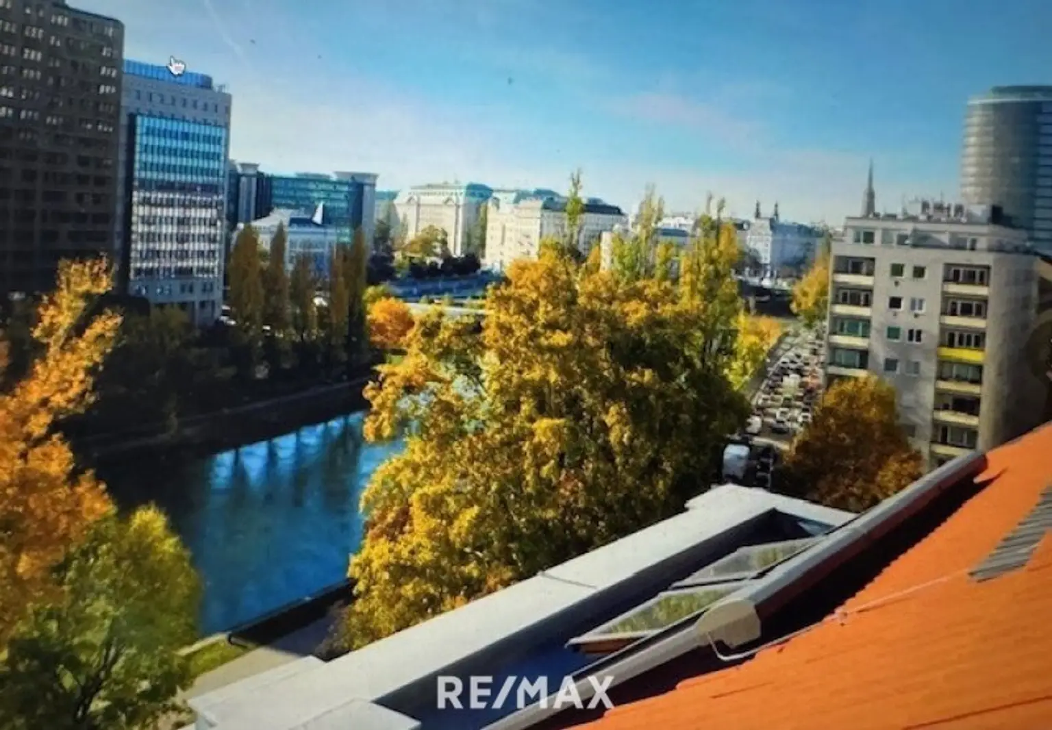 Grandioser City Blick und auf Donaukanal