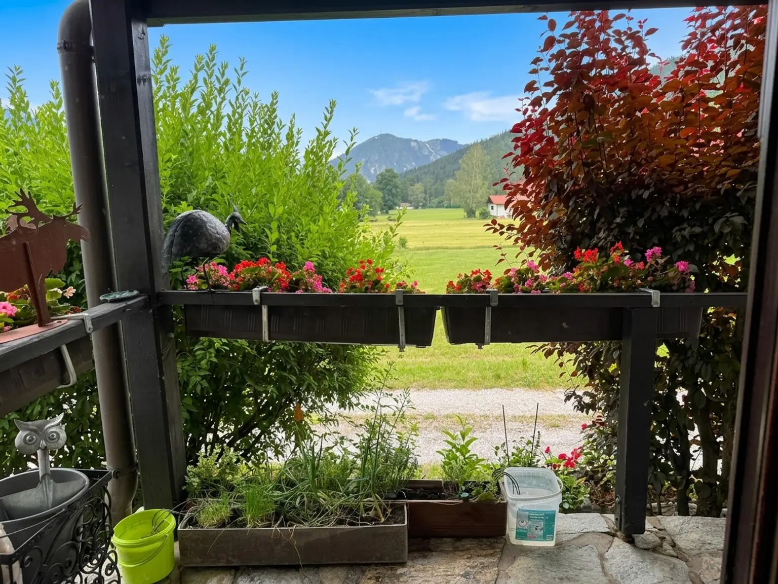 Blick aus dem Wohnzimmer