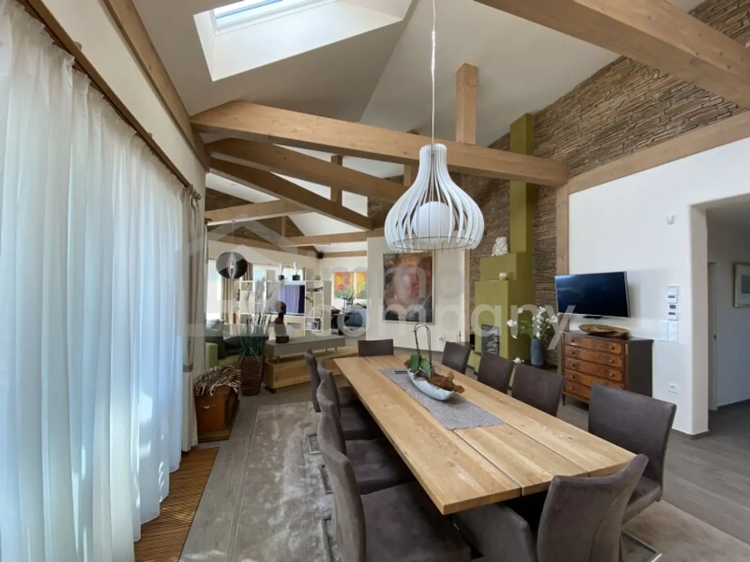 Wohn- Esszimmer im Bungalow