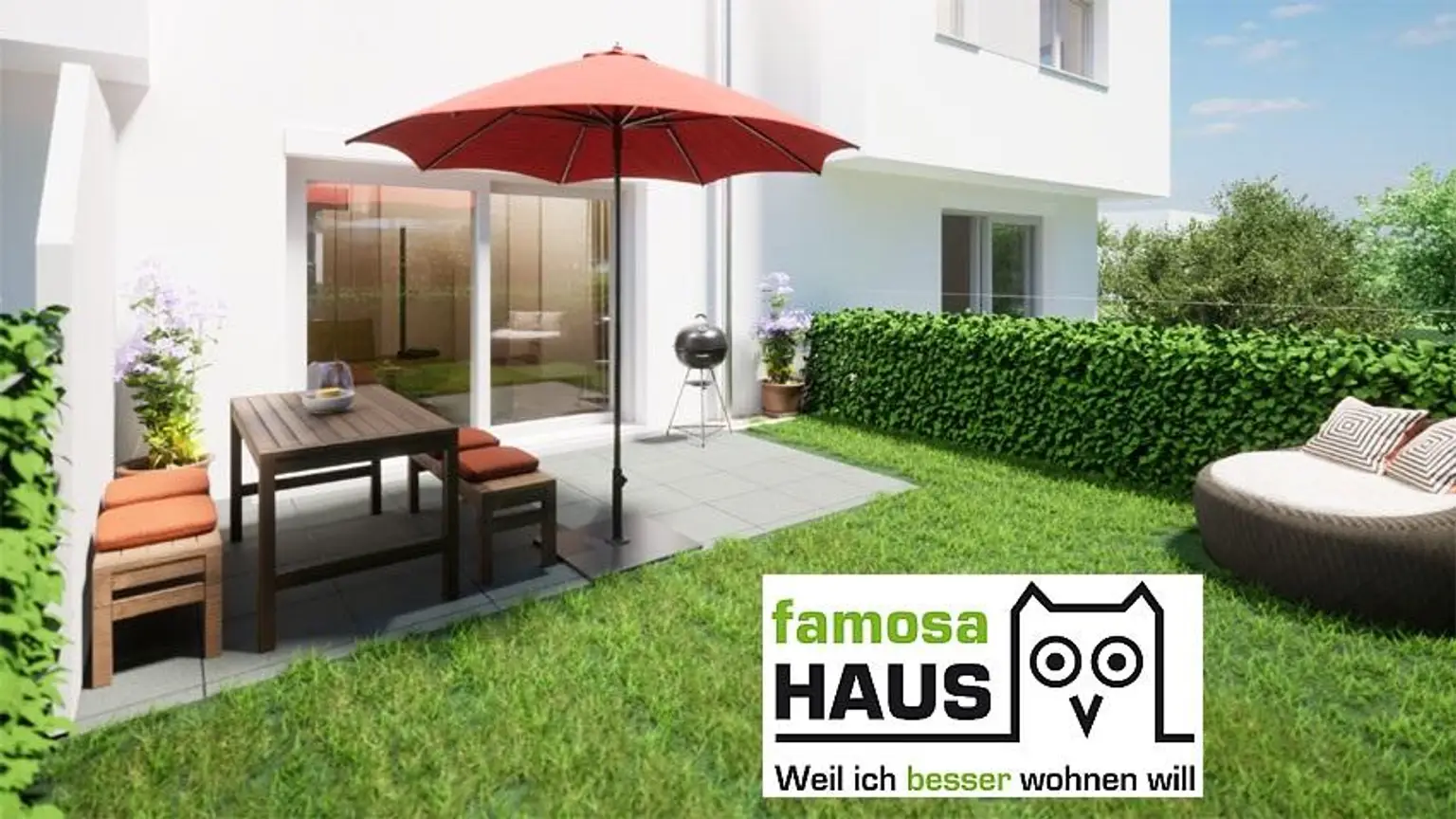 Provisionsfreies, ziegelmassives Reihenhaus mit 4 Zimmern, Keller, Terrasse, Eigengrund, Dachterrasse und Tiefgaragenplatz