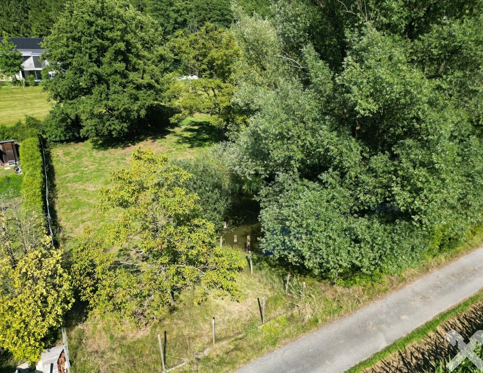 Idyllisch Leben - Grundstück mit altem Baumbestand und Teich