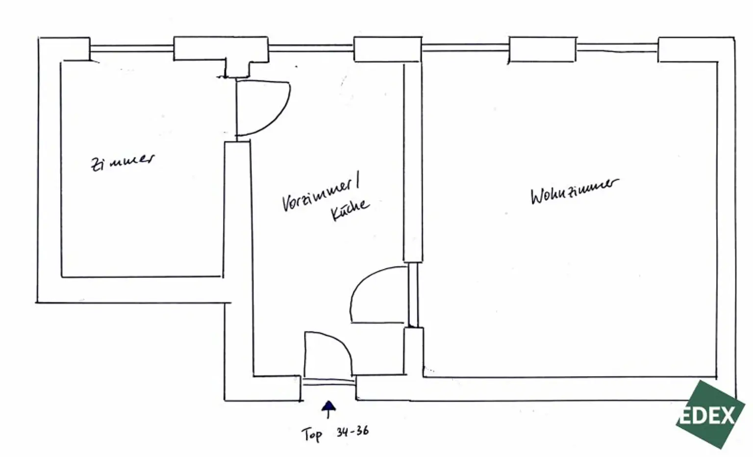 Sanierungsbedürftige 2-Zimmer-Altbauwohnung in guter Lage in Meidling