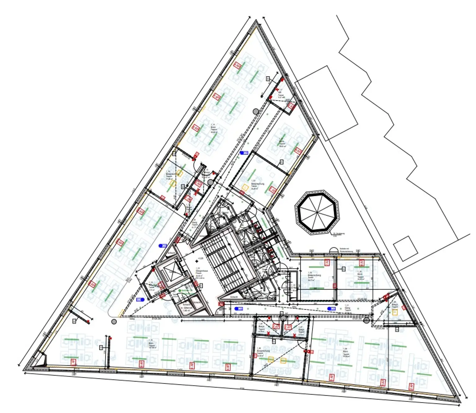 1150 Wien, Pfeiffergasse 2 Grundriss 1.OG ca. 653 m²