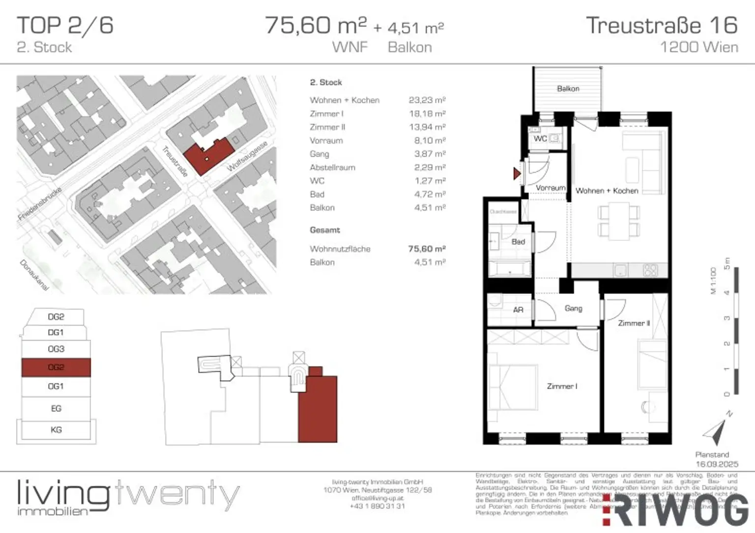 INITIATIVE TOP 100 - RAUS AUS GAS | perfekt geplante 3-Zimmer Altbauwohnung mit Balkon nahe dem Augarten | Top 2/6