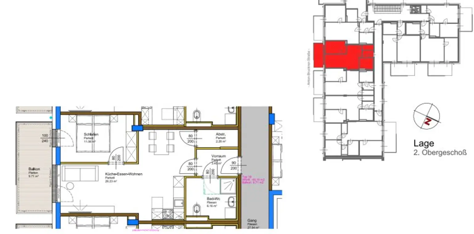 NEUBAU - ERSTBEZUG - Top 18 - Wunderschöne 2 Zimmerwohnung mit großem Balkon und eigenem Tiefgaragenplatz