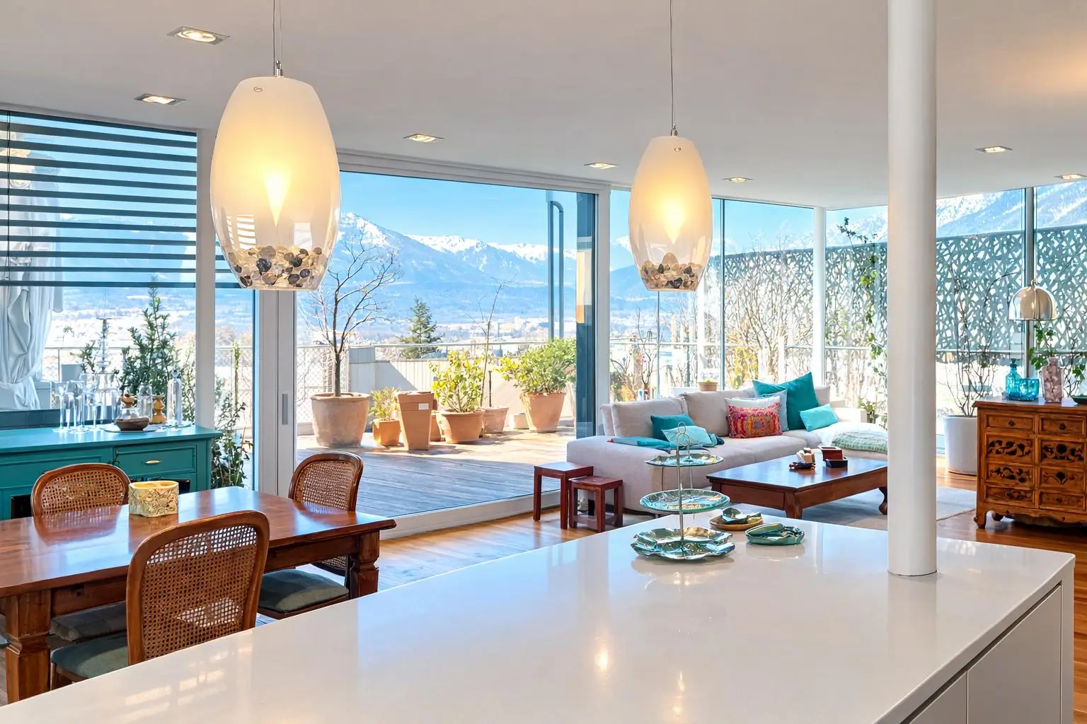 Wohnküche mit Möbel