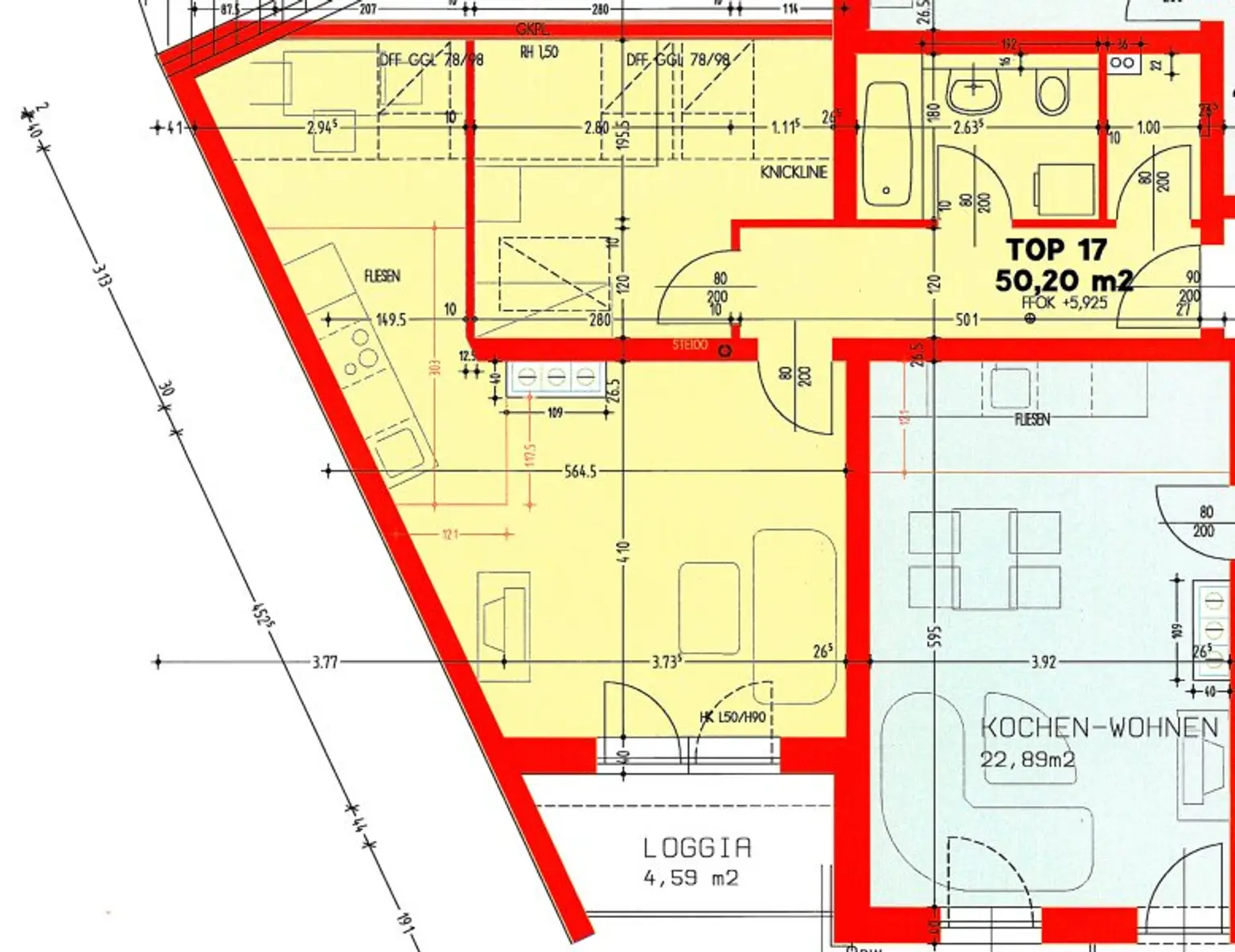 Mietwohnung (417) 50 m² mit Loggia in Ried i.I. Vermietung direkt vom Eigentümer
