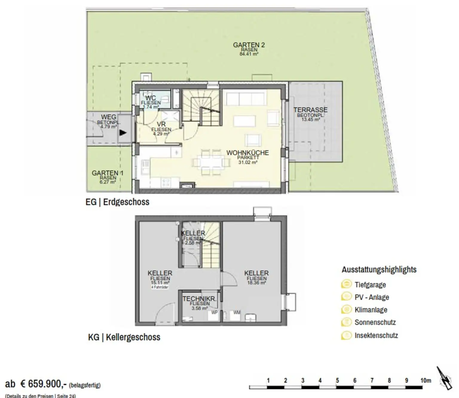 PROVISIONSFREI ~ Reihenhäuser nahe Mühlwasser und Donauinsel ~ 111m² - 120m² ~ ab € 749.000,00