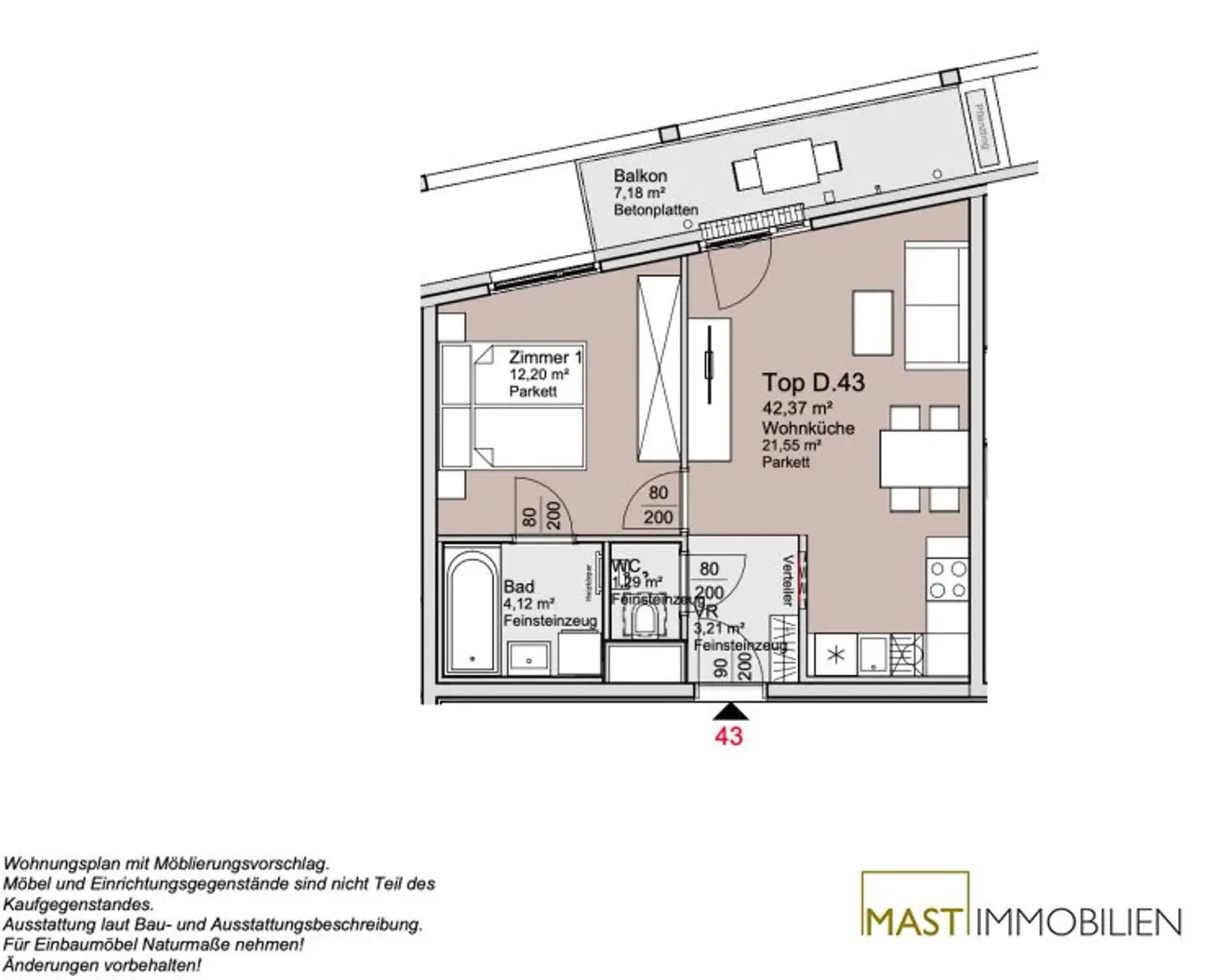 *Unweit vom Donauzentrum* 2 Zimmer Wohnung im 6. Stock!