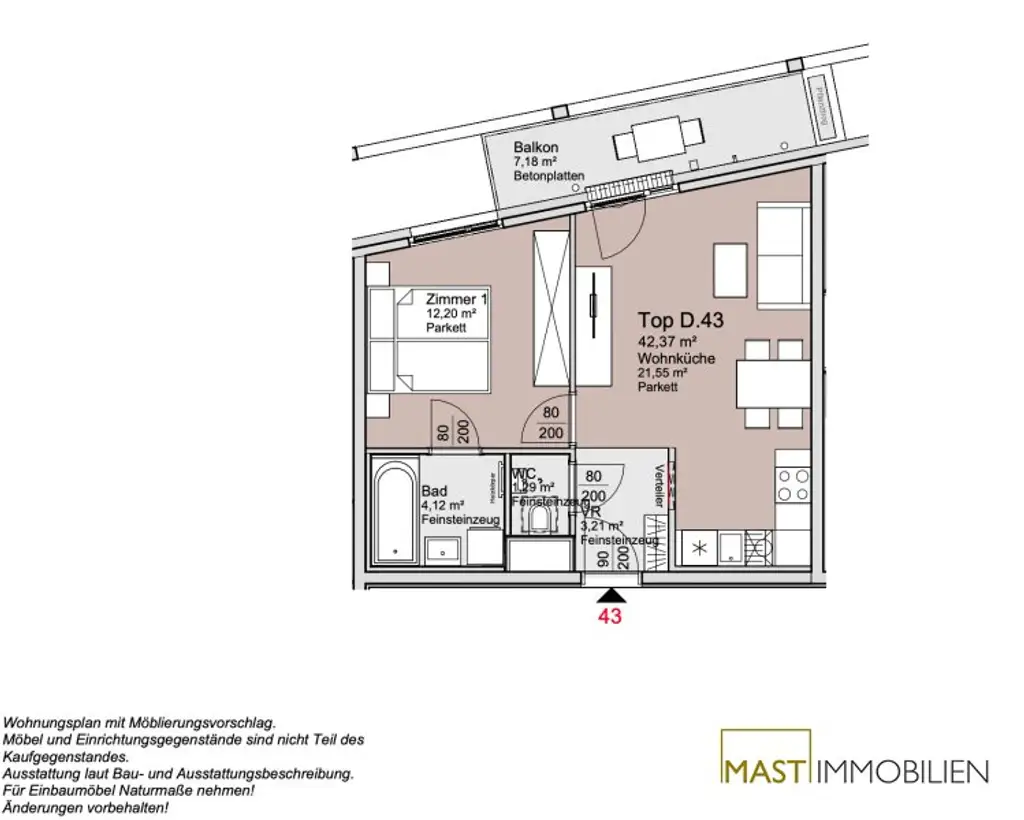 *Unweit vom Donauzentrum* 2 Zimmer Wohnung im 6. Stock!