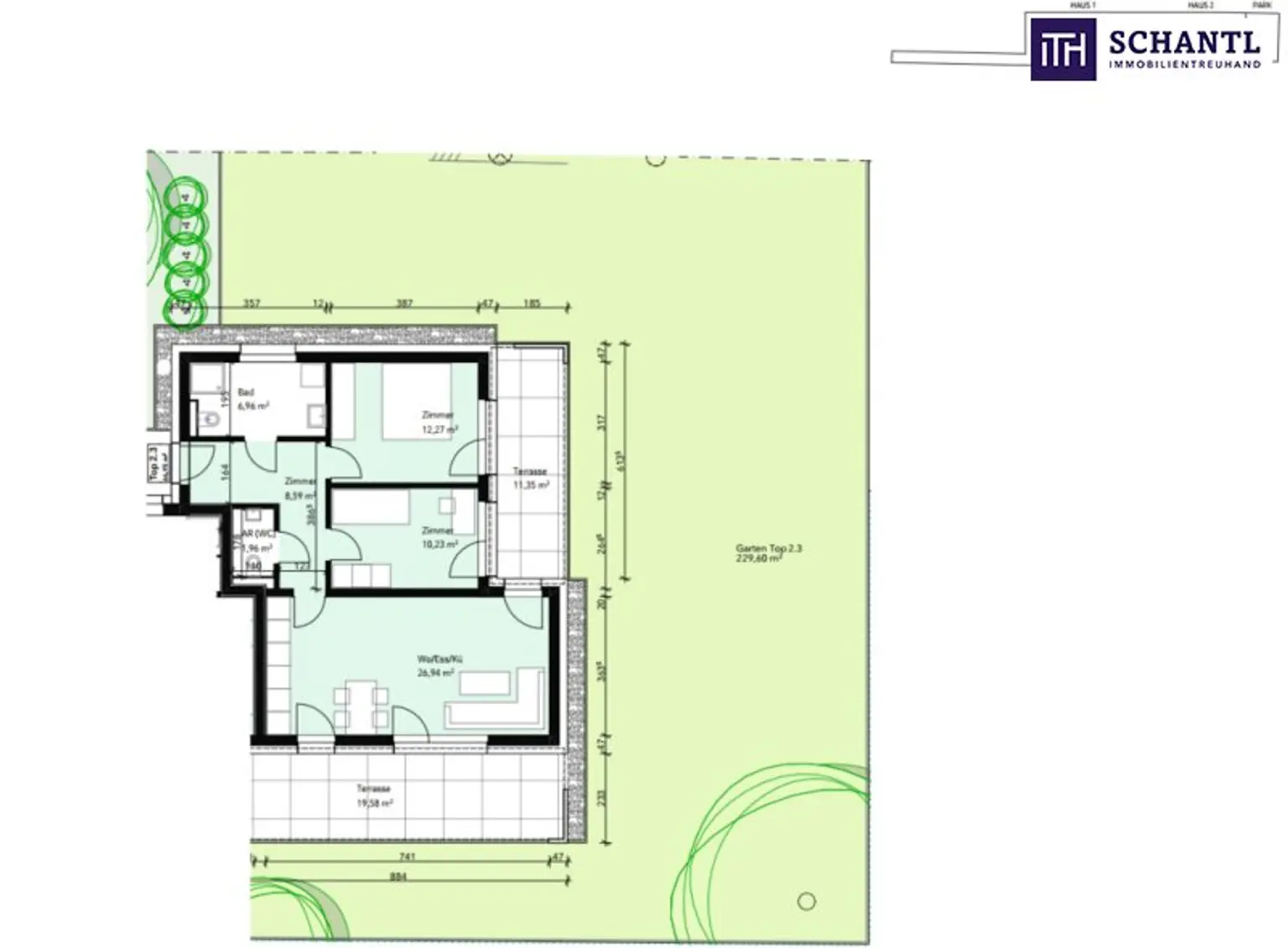 Wohnen im Park– Lebensqualität mit Stil und Komfort in 8041 Graz - Wohnbauprojekt mit 12 Wohneinheiten