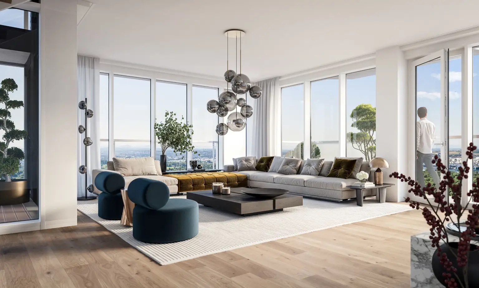 MARINA TOWER - PENTHOUSE-Wohnung im  39. Geschoß mit fantastischer Dachterrasse