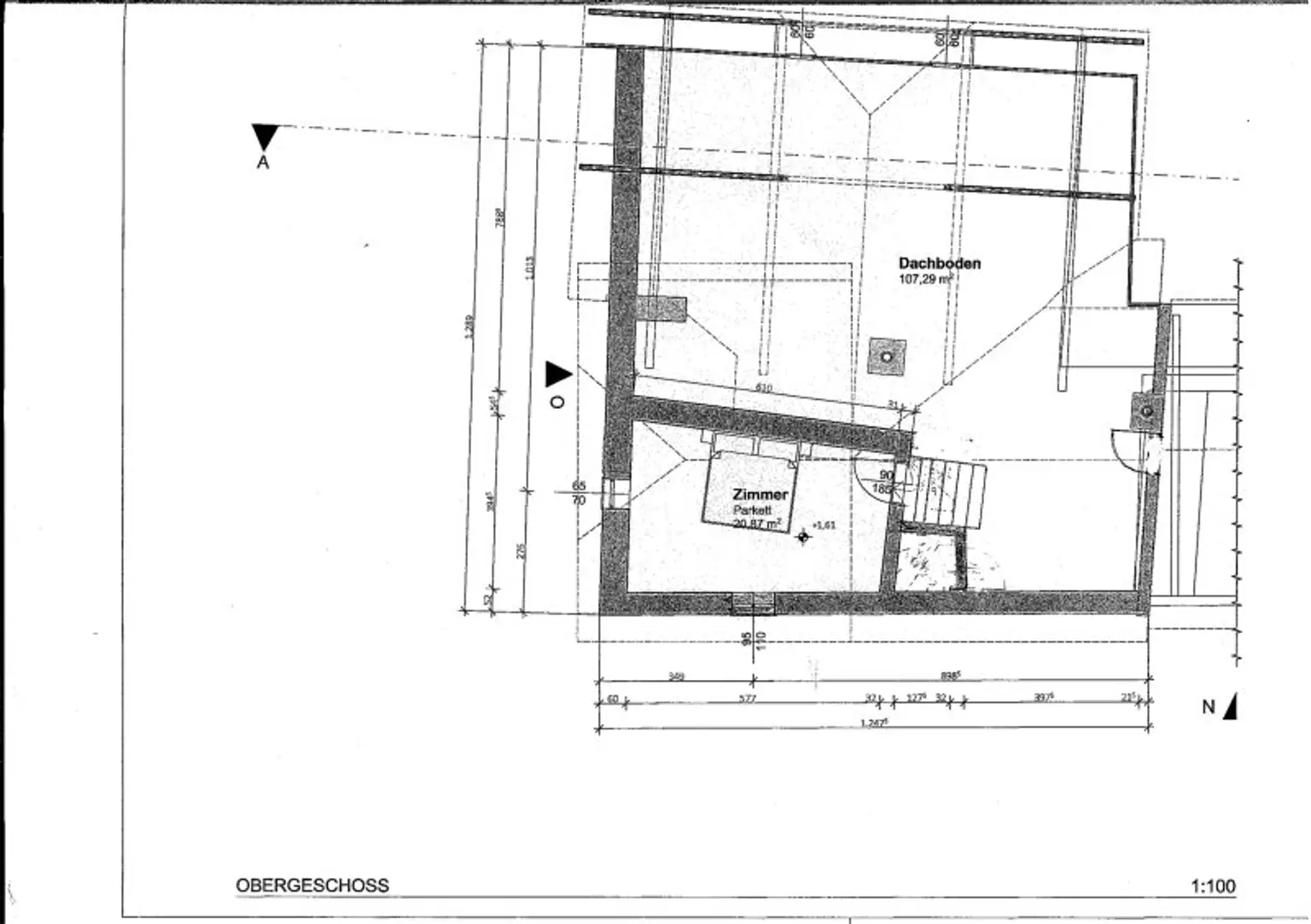 Grundrissplan Obergeschoß