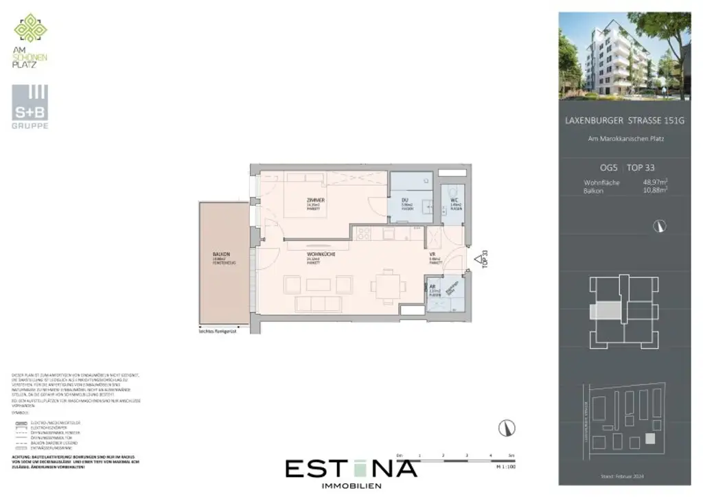 Provisionsfrei - Neubau - Pärchenwohnung mit perfektem Grundriss - Nähe FH Campus Wien