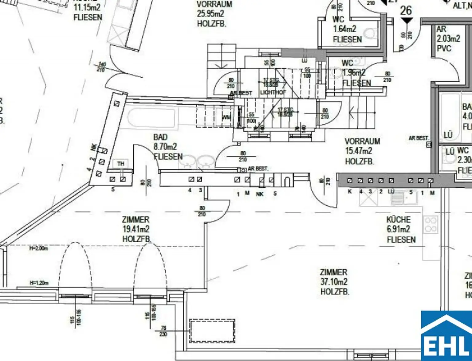 Großzügige 2-Zimmerwohnung mit 85 m² Dachterrasse direkt an der Mariahilfer Straße!