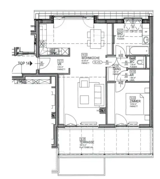 ++Provisionsfrei++ TOP-Lage im 19. Bezirk, wunderschöne 2-Zimmer-Wohnung mit Terrasse!