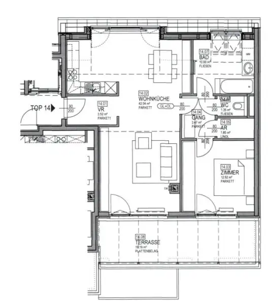 ++Provisionsfrei++ TOP-Lage im 19. Bezirk, wunderschöne 2-Zimmer-Wohnung mit Terrasse!
