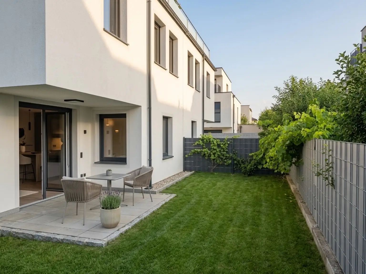 Designer Doppelhaushälfte mit Garten & Dachterrasse