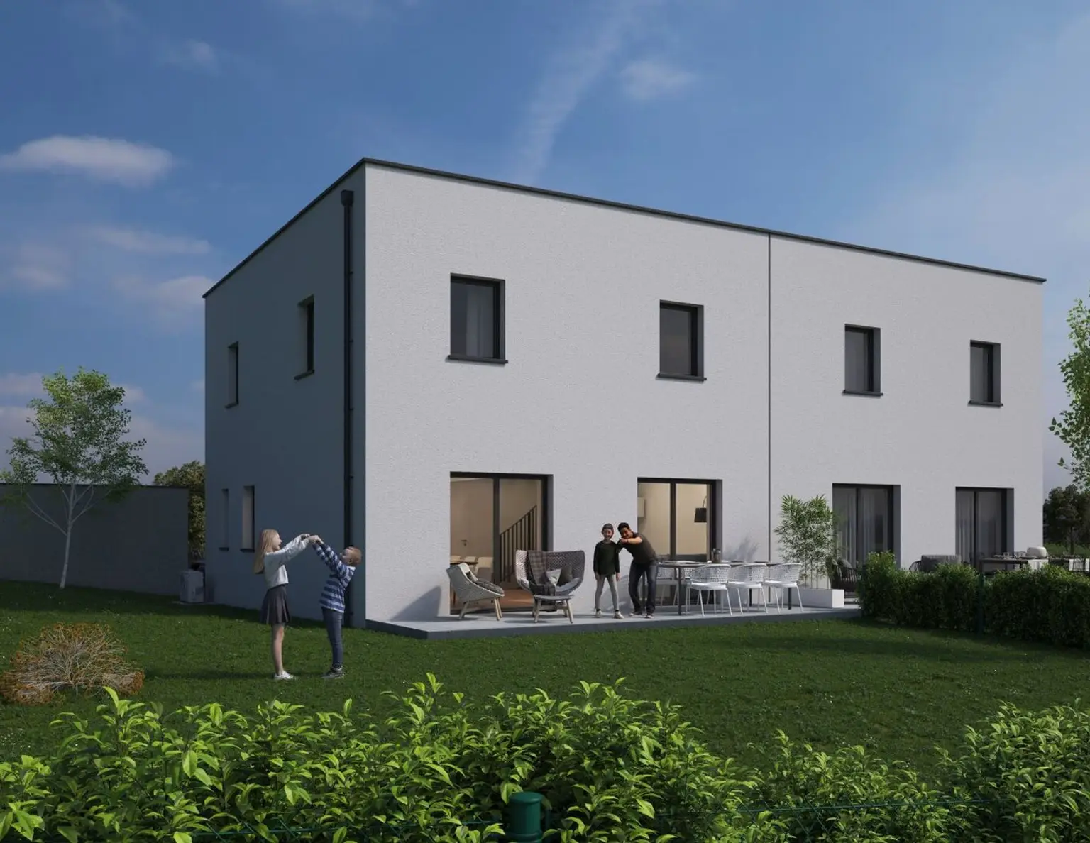 Günstiges Grundstück mit genehmigter Doppelhaushälfte in Buchkirchen!