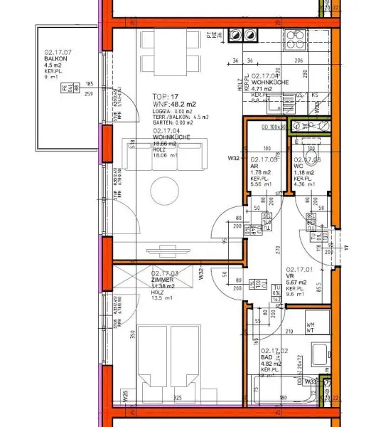 48 m² City-Wohnung mit Balkon & Lift – sofort beziehbar