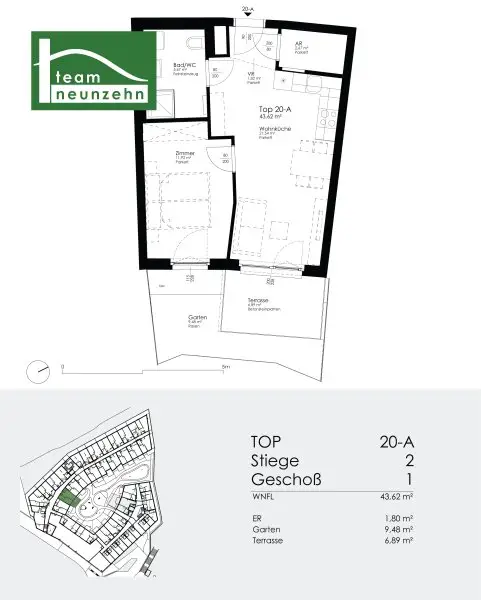 Lichtdurchflutete 2-Zimmer Gartenwohnung nahe der Alten Donau - ab 01.01.2026 beziehbar!