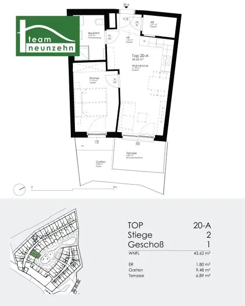 Lichtdurchflutete 2-Zimmer Gartenwohnung nahe der Alten Donau - ab 01.01.2026 beziehbar!