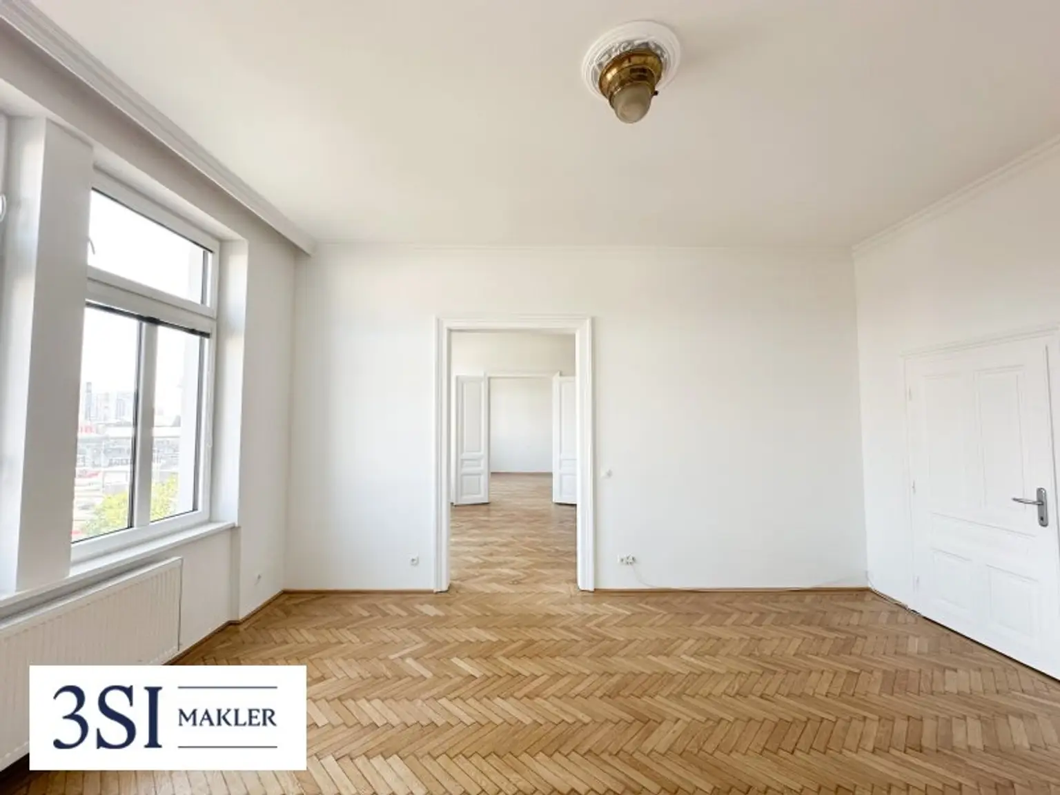 Elegante 4-Zimmer-Altbauwohnung mit Weitblick - in Top-Lage des 4. Bezirks beim Wiener Hauptbahnhof
