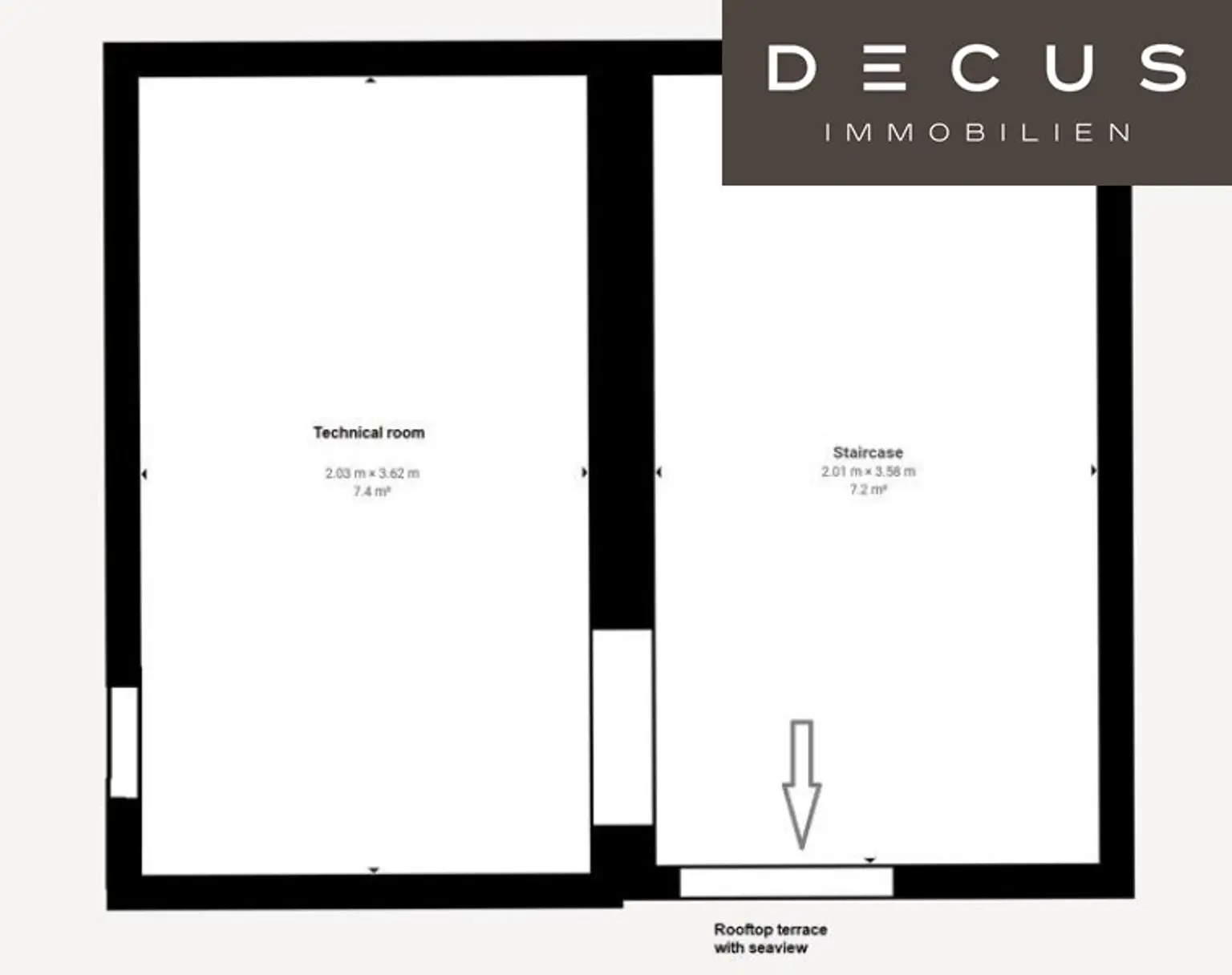 2. Etage - Dachterrasse und Haustechnik