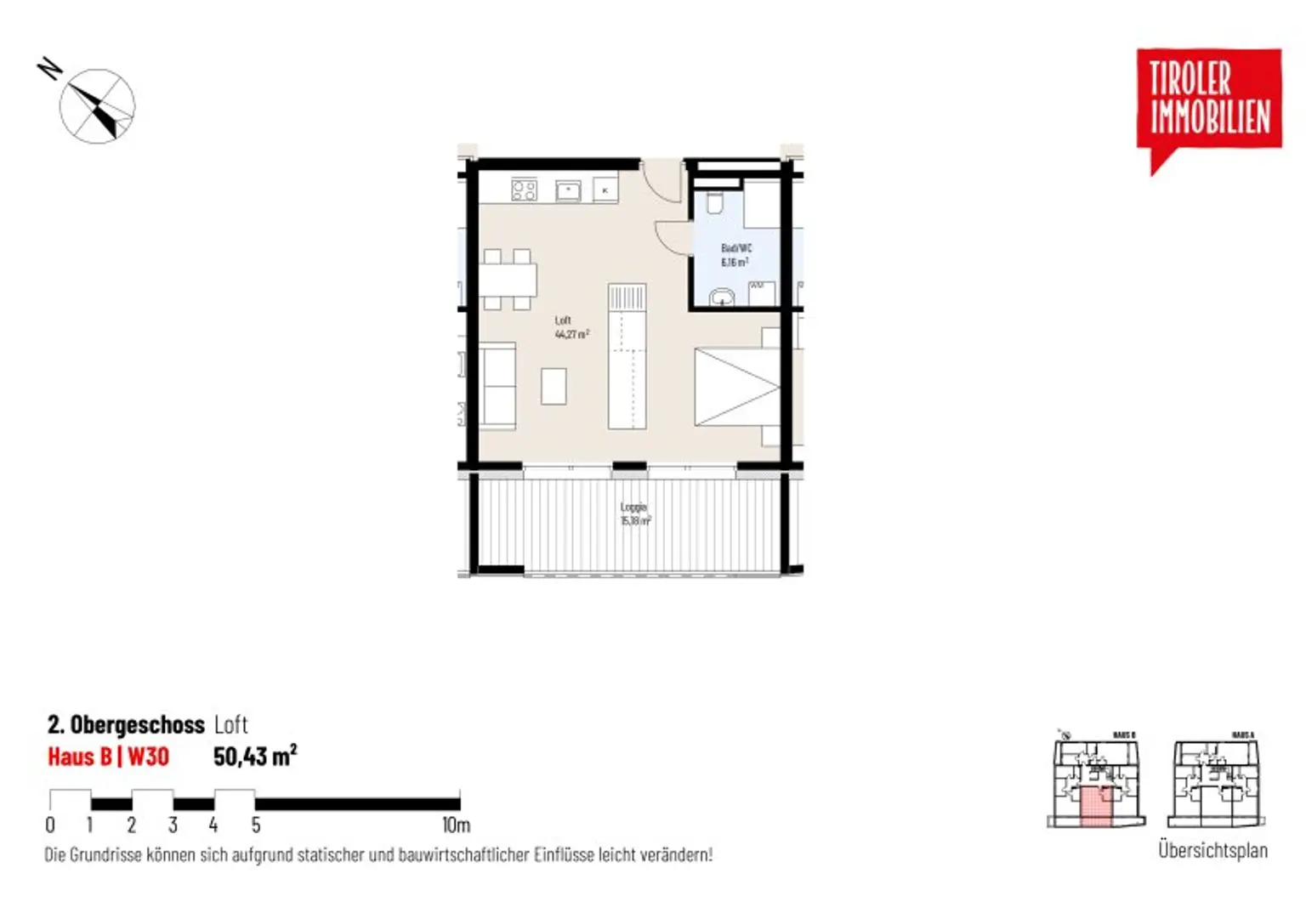 Loft im 2. OG, W30 provisionsfrei - Wörgl